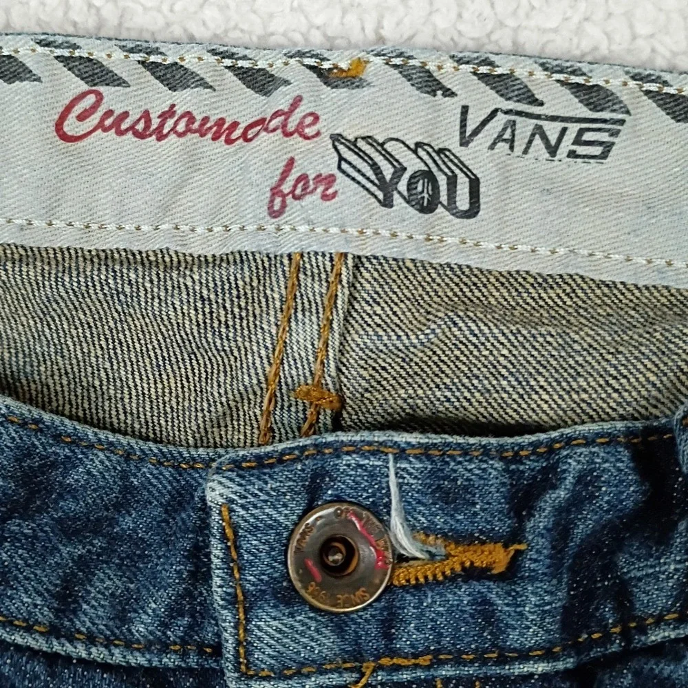 Vintage Vans Straight Leg Denim Jeans Mens 32x34 Blue Y2K Skate Streetwear